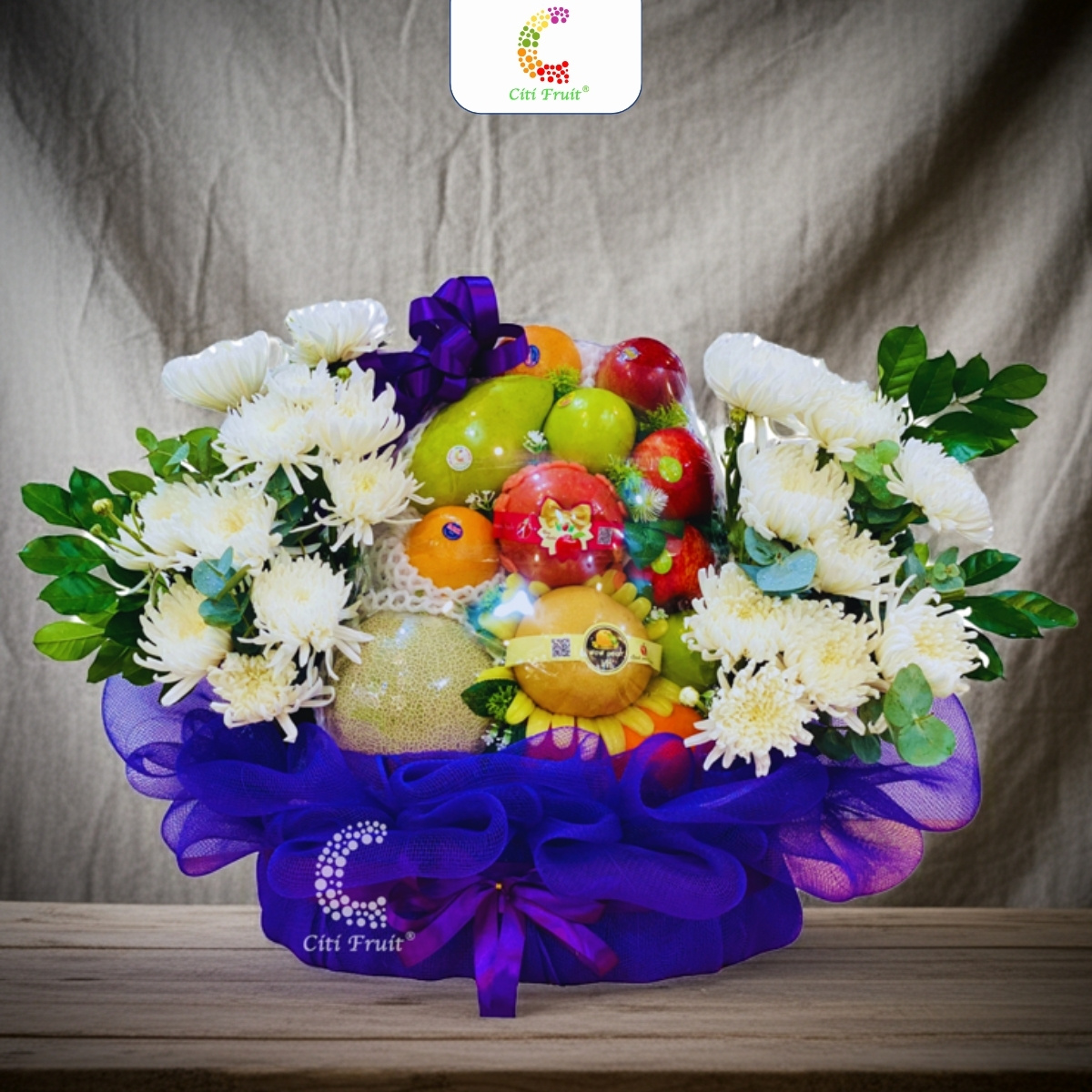 Giỏ Hoa Quả Viếng Tang CH15