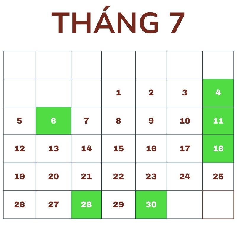 Những ngày lễ, kỷ niệm Quốc tế trong tháng 7