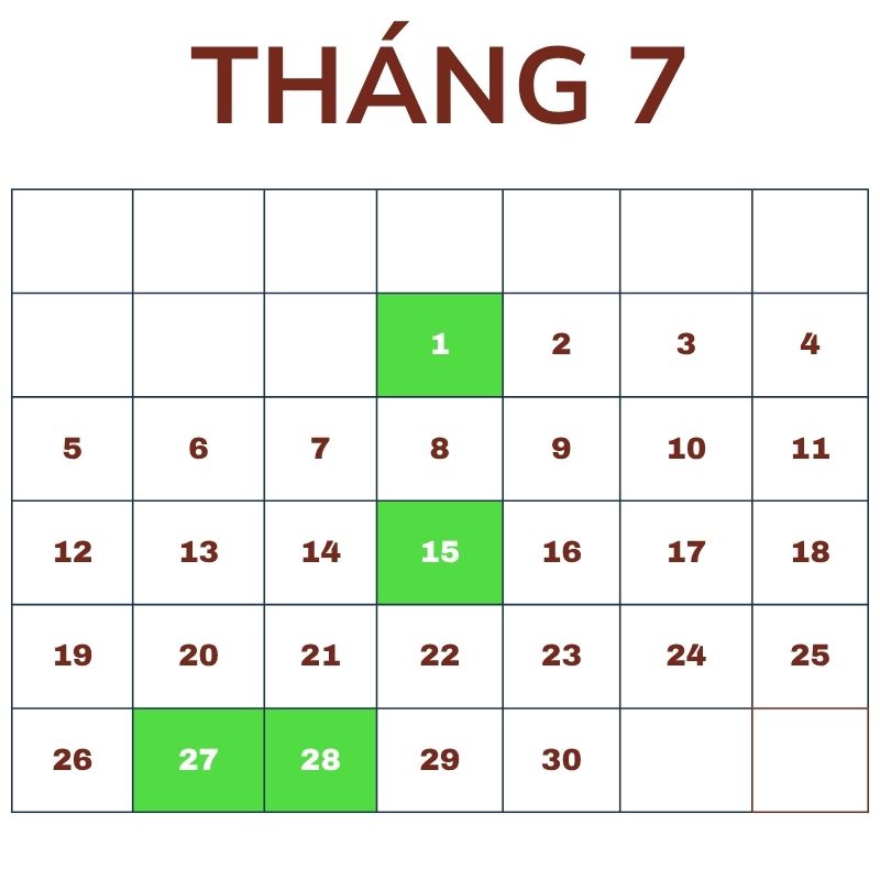 Những ngày lễ, kỷ niệm trong tháng 7 ở Việt Nam