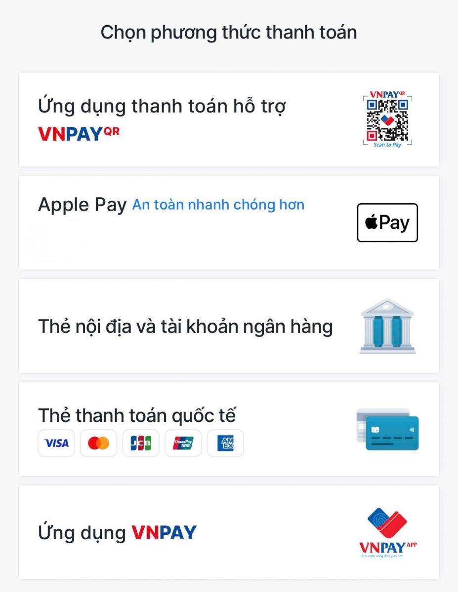 HƯỚNG DẪN THANH TOÁN VNPAY TRÊN WEBSITE