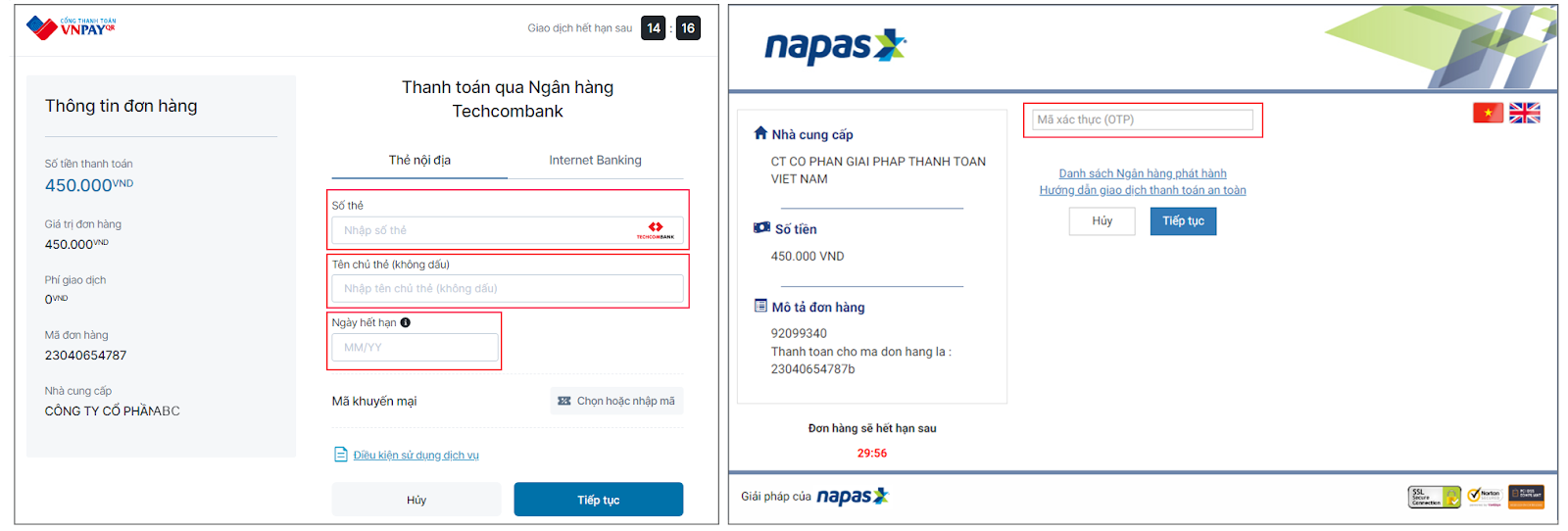 HƯỚNG DẪN THANH TOÁN VNPAY TRÊN WEBSITE