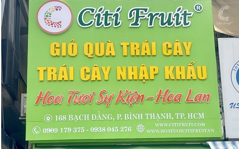 Không gian cửa hàng Citi Fruit 168 Bạch Đằng